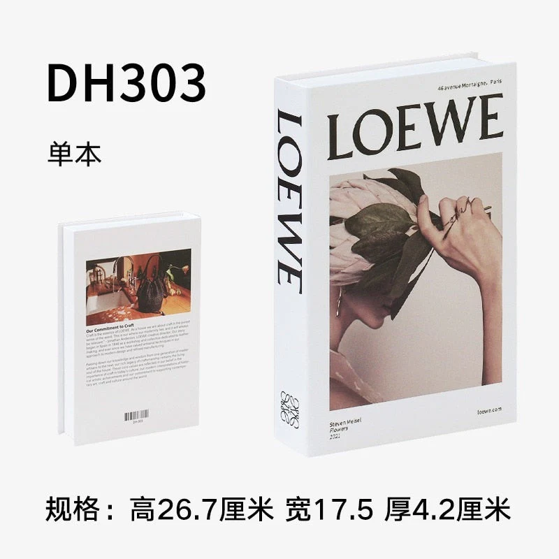 HULIANFU Ins Fashion Fake Books for Decoration Home Decor Coffee Table Book Simulation Prop Book Model Hotel Room Unopenable Box Book - Deanwangkt