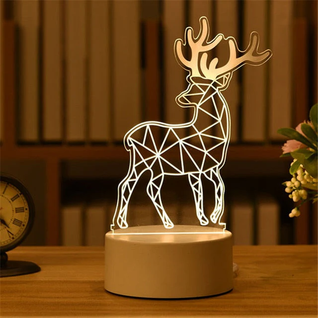 HULIANFU Romantic Love 3D Acrylic Led Lamp for Home Children Night Light Table Lamp Birthday Party Decor Valentine Day Bedside Lamp - Deanwangkt