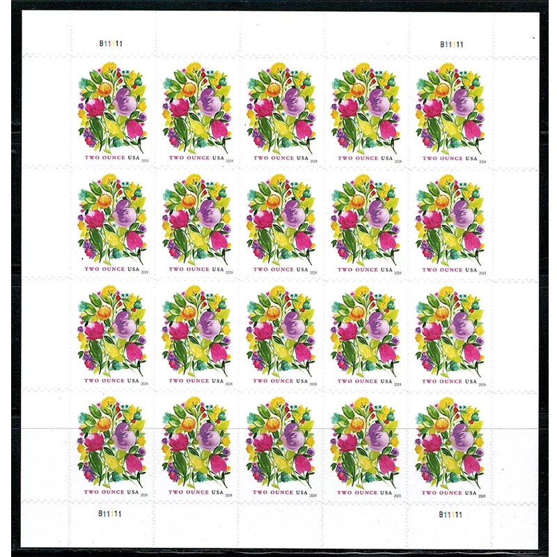 Wedding Blooms 2024, (Sheet of 20) - TWENTYSTAMPS