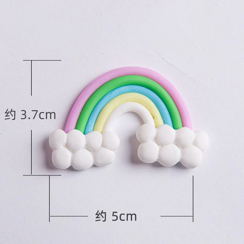 HULIANFU Rainbow Cake Topper Star Cloud Cupcake Decor Sofa Clay Cake Decor Baby Shower One 1st Happy Birthday Party Decor Kids Girl Boy - Deanwangkt
