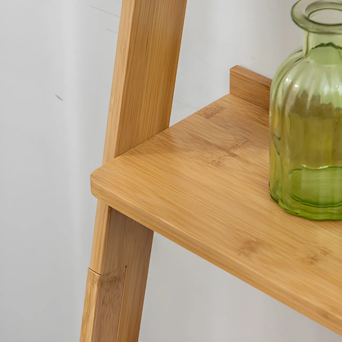 Solid Wood 5-Tier Open Back Ladder Bookshelf