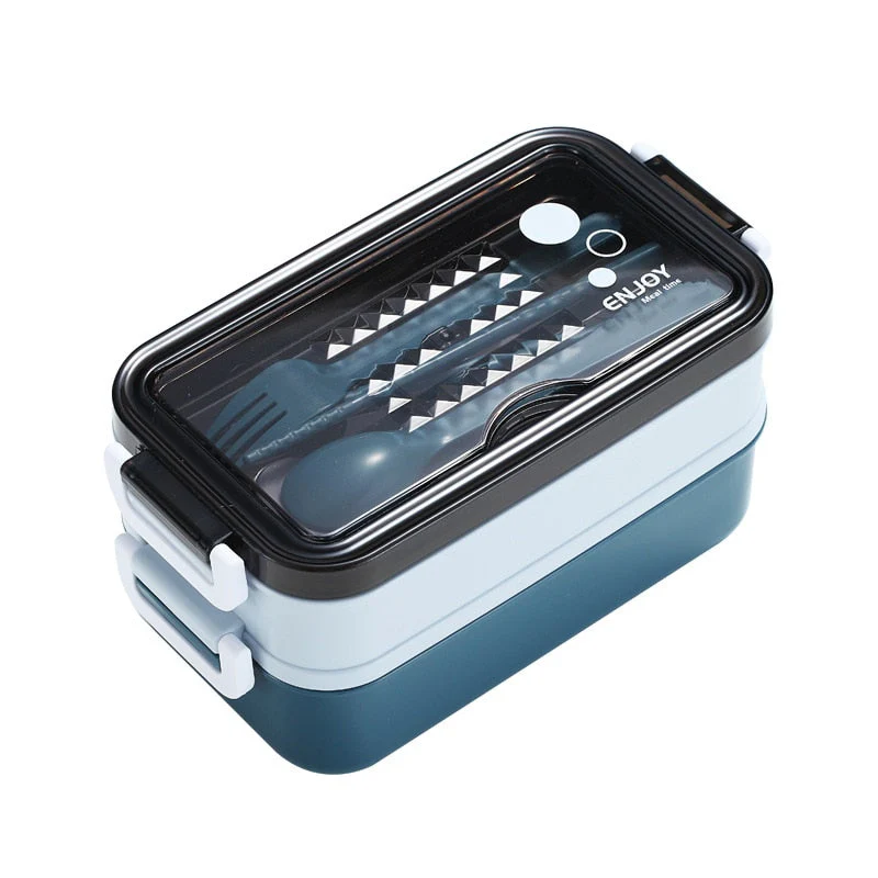 HULIANFU Lunch Box Bento Box for School Kids Office Worker 3layers Microwae Heating Lunch Container Food Storage Box - Deanwangkt