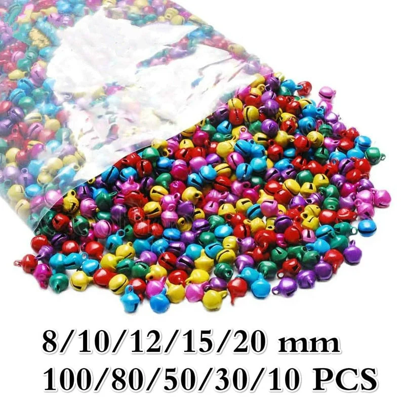 HULIANFU  Christmas Decoration Bells Iron Loose Beads Small for Festival Party Decoration Christmas Tree Decoration DIY Crafts Accessories - Deanwangkt