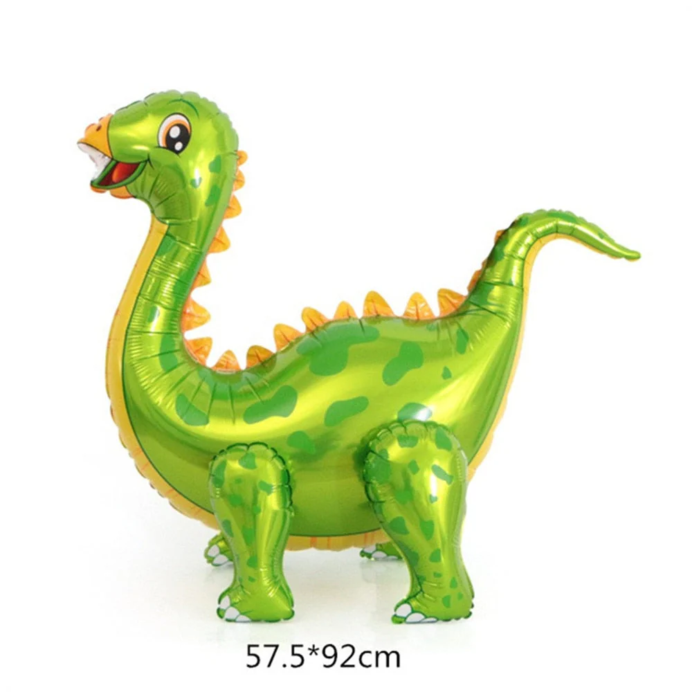 HULIANFU Large 4D Walking Dinosaur Foil Balloons Jungle Animal Boys Birthday Party Decors Jurassic  Standind Dragon Kids Toys Air Globos - Deanwangkt