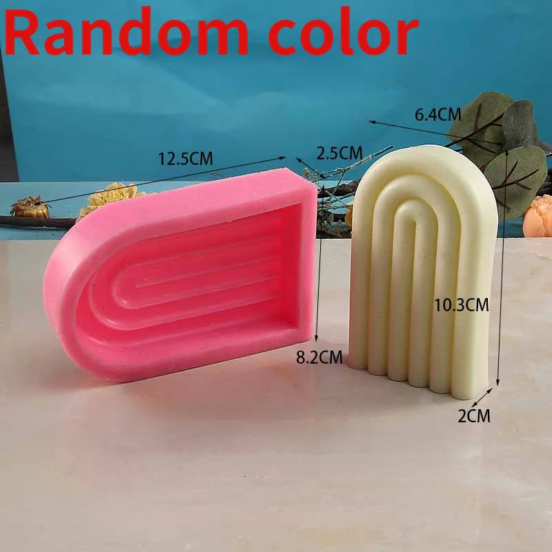 HULIANFU U-shaped Rainbow Bridge Diy Candle Silicone Mold Creative Arched Door N-Shaped Candle Mold Aromatherapy Gypsum Resin Mould - Deanwangkt
