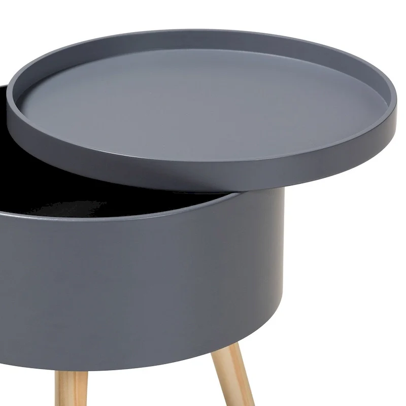 Baxton Studio Jessen Mid-Century Modern Wood End Table with Removable Top