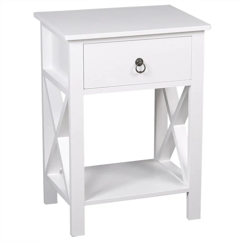 Simple Bedroom Bedside Table With Drawer