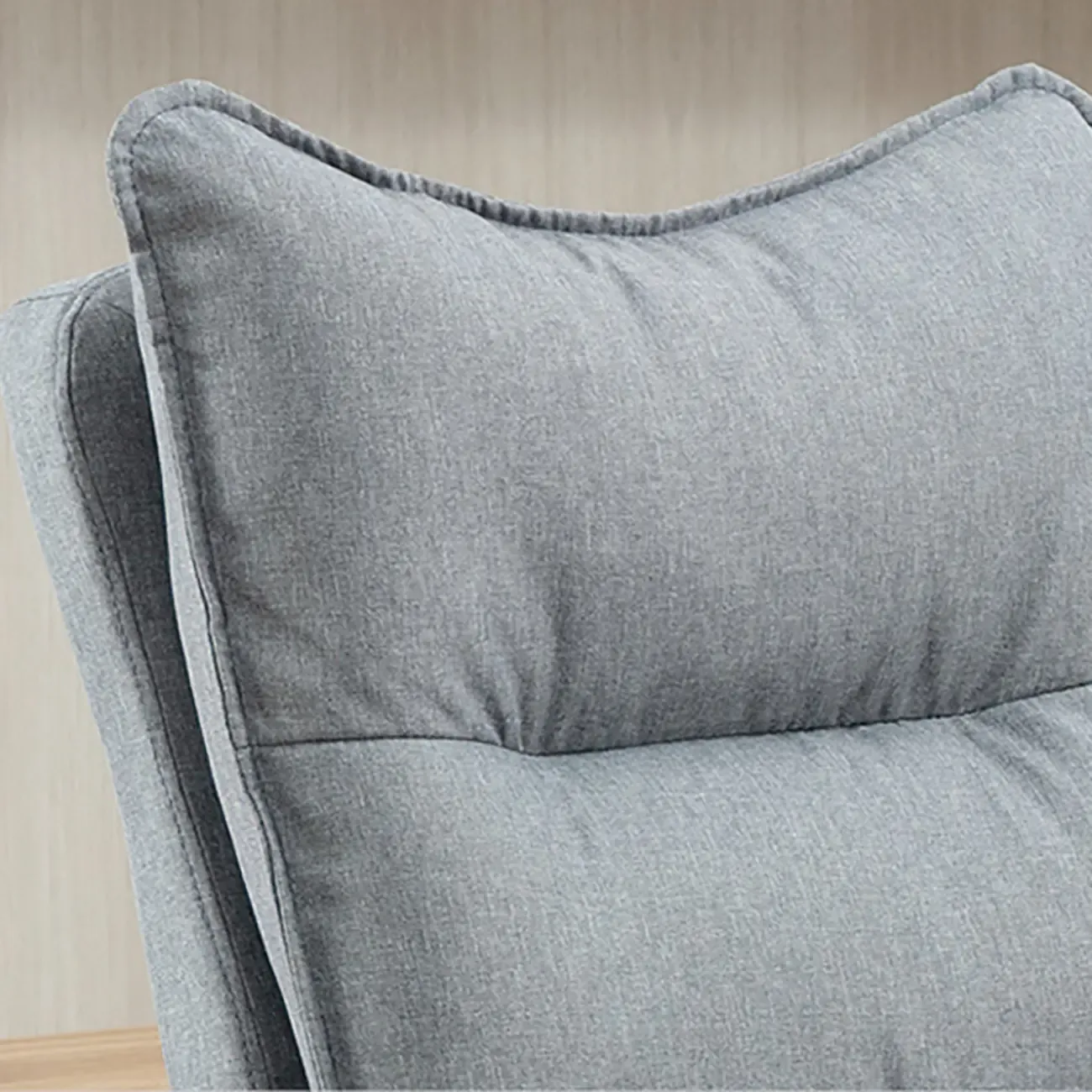 Modern Grey Fabric Office Chair with Footrest