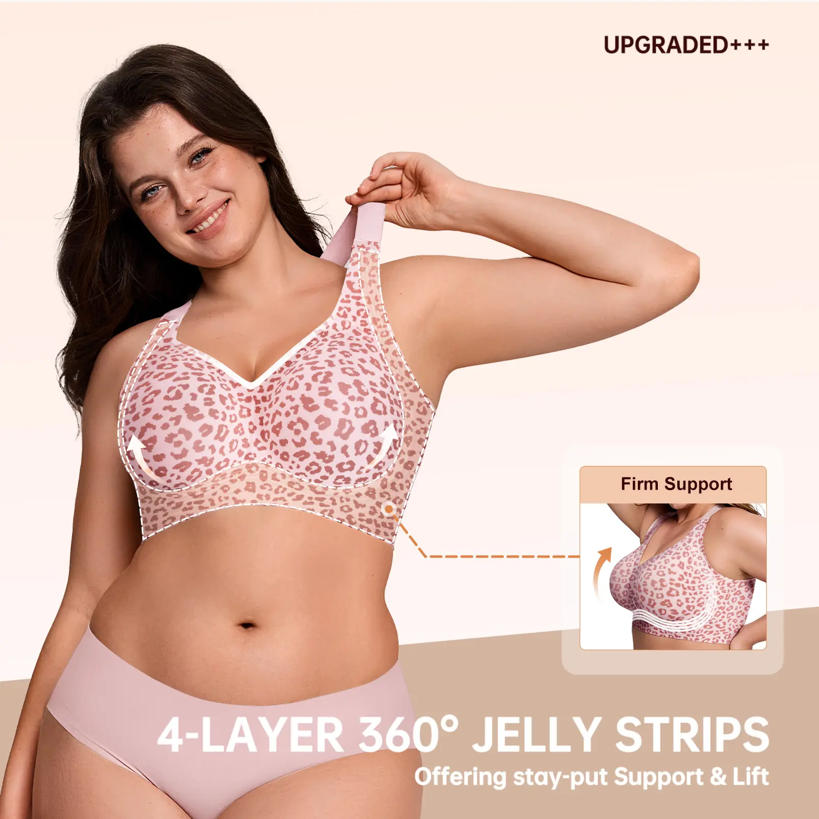 Four-layer jelly strips and support