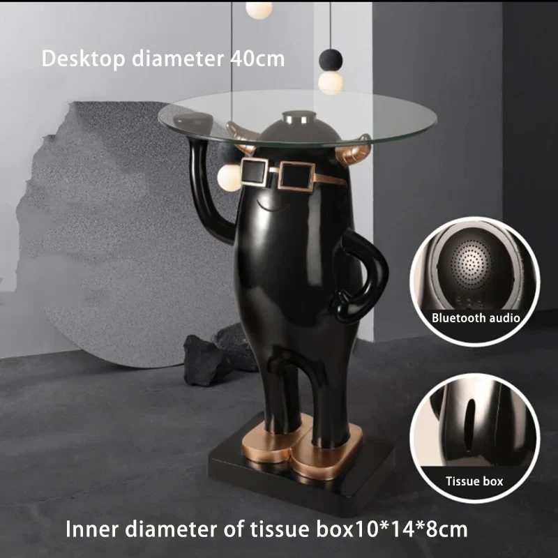 HULIANFU Nordic home decoration Creative Little Monster Landing Statue Large Landing ResinStatueTray Decoration SofaBedsideSmall TeaTable - Deanwangkt