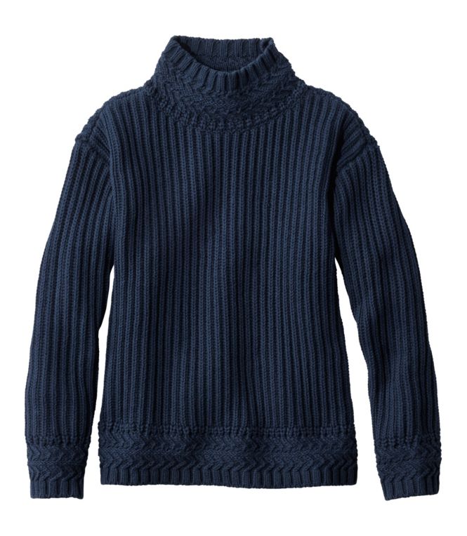 Women's Signature Original Cotton Ribbed Sweater, Mockneck