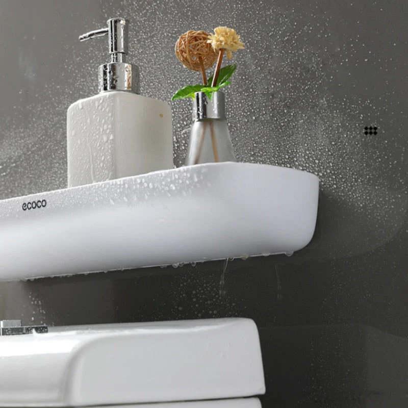 HULIANFU Wall-mounted Bathroom Shelf Toilet Storage Rack For Kitchen Storage Bath Organizer Household Bathroom Accessories Without Drill - Deanwangkt