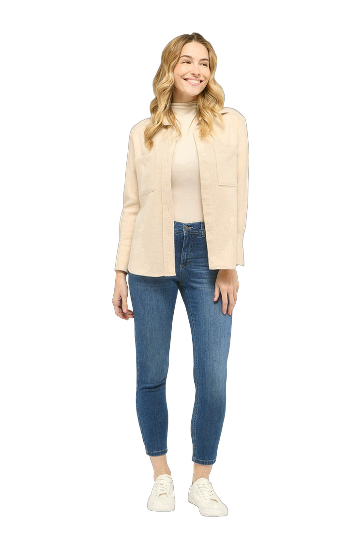 Damen Ornella 7 8 Slim Fit mit Polyesteranteil – Rückansicht