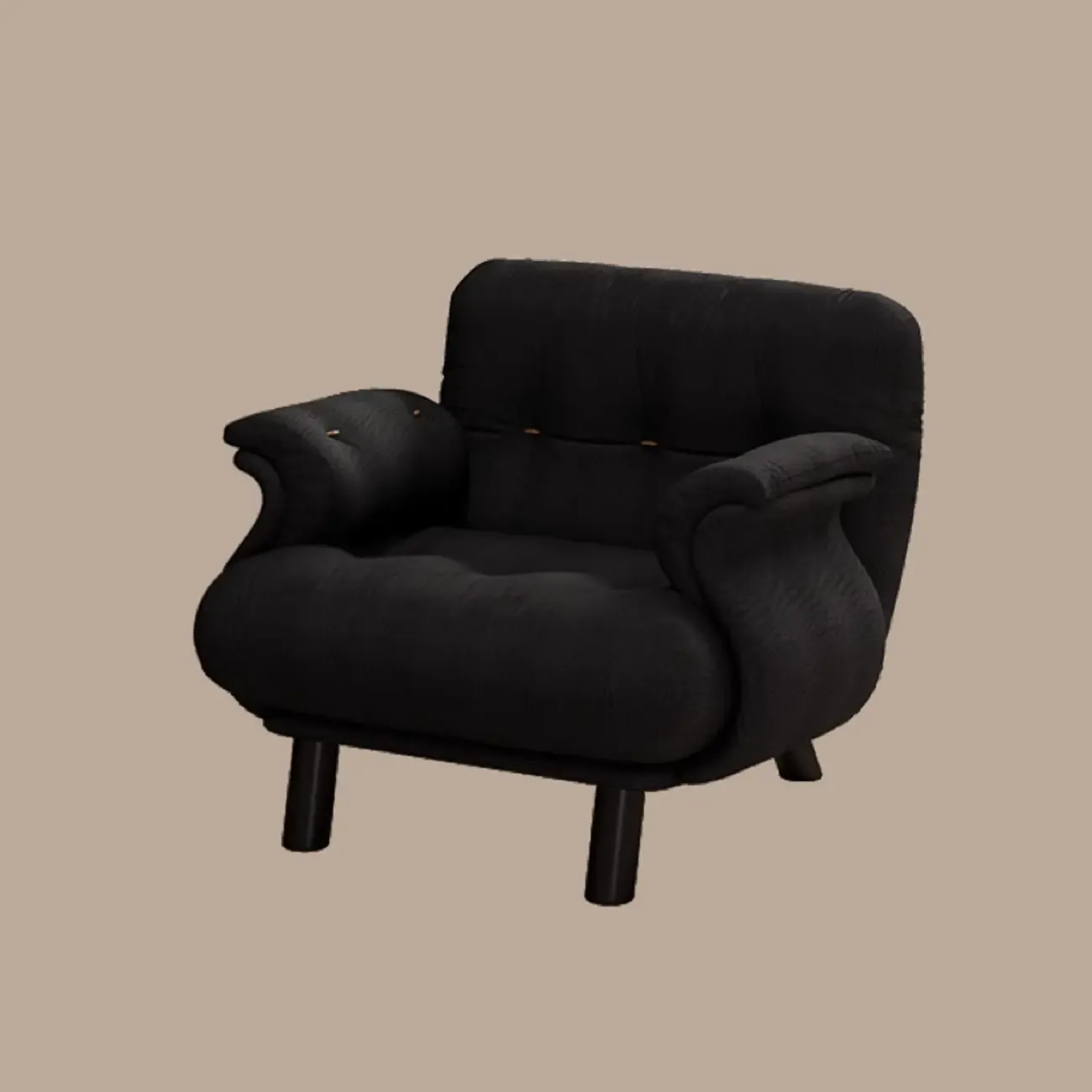 Elegant White Snowflake Velvet Upholstered Arm Accent Chair