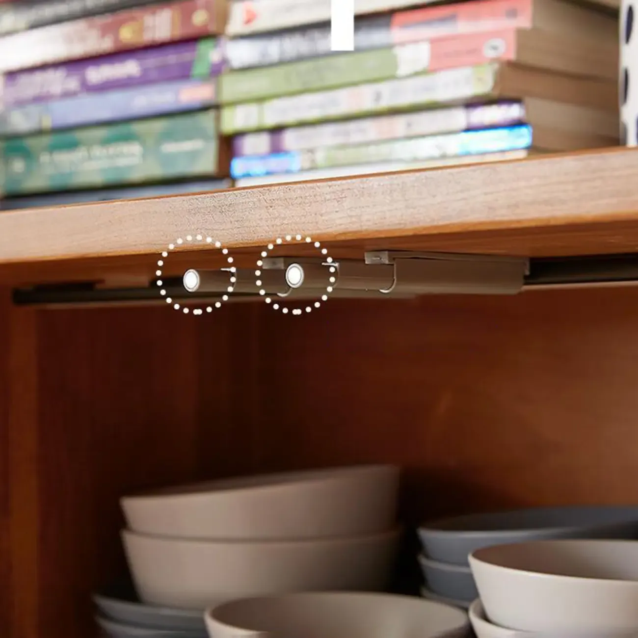 Modern Brown Wooden Sideboard with Adjustable Shelving