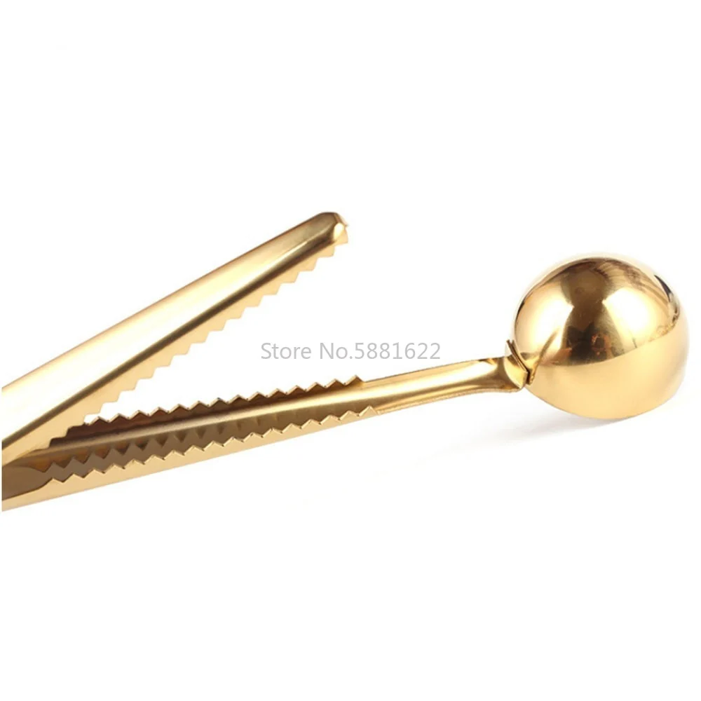 HULIANFU Two-in-one Stainless Steel Coffee Spoon Sealing Clip Kitchen Gold Accessories Recipient Cafe Expresso Cucharilla Decoration - Deanwangkt