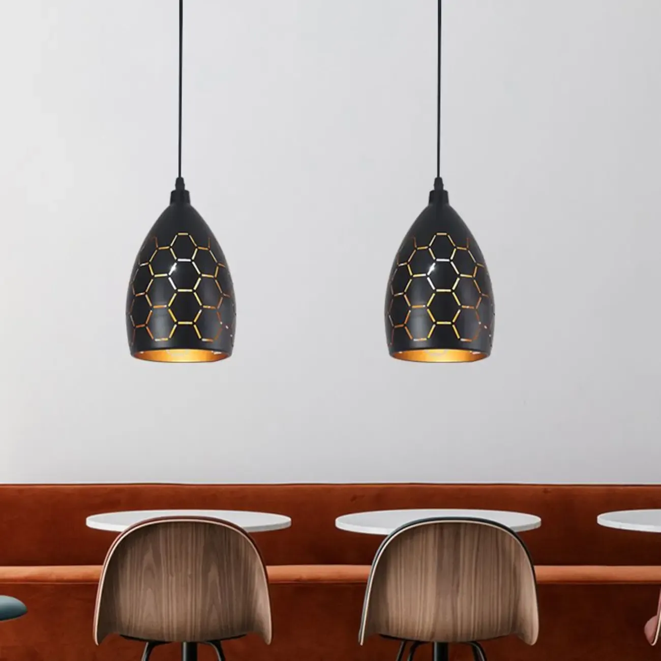 Industrial Black Metal Cone Pendant Light Adjustable for Dining