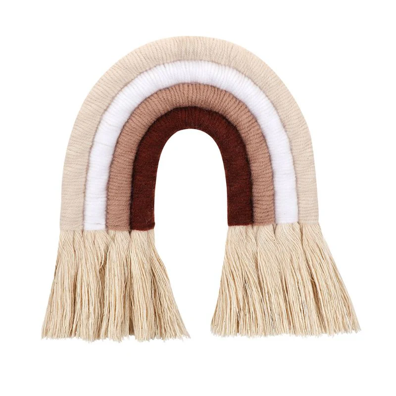 HULIANFU Macrame Rainbow Wall Hanging Decorative Colored for Boho Home Decor, Party Supplies, Baby Shower, Nursey Dorm Room - Deanwangkt