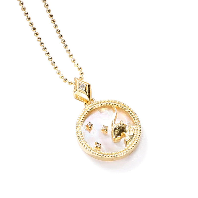 hulianfu Fashion Solid Zodiac Necklace - Deanwangkt