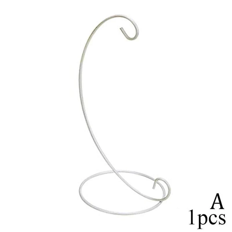 HULIANFU 2026  Christmas Bauble Holder Ornaments Hanging Display Stand L Metal Shape Hanger Plant Stand Wrought Iron Holder Flower Basket - Deanwangkt