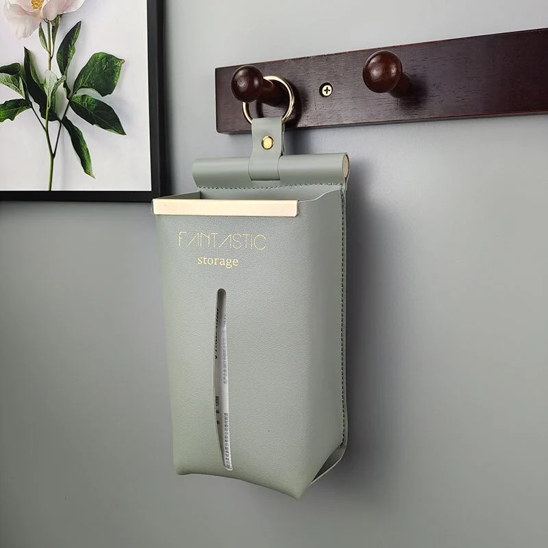 HULIANFU Leather PU Tissue Box Simple Toilet Tissue Bag Car Tissue Holder Removable Hanging Home Decorative Tissue Cover Kitchen Storage - Deanwangkt
