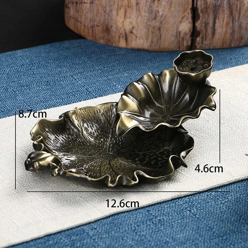 HULIANFU Leaf Tower Incense Ceramic Burner Fragrance Holder Backflow Censer Creative Aromatherapy Smoke Reflux Incense Stick Incense - Deanwangkt