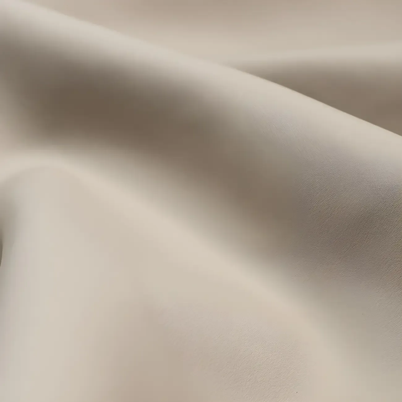 Low Beige Leather Stone Top Floating Nightstand with Drawer