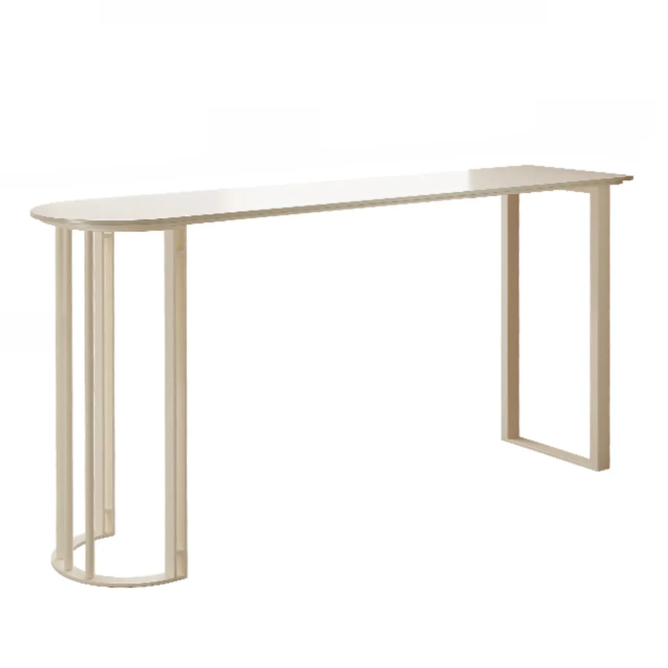 Free Form Sintered Stone White Bar Table