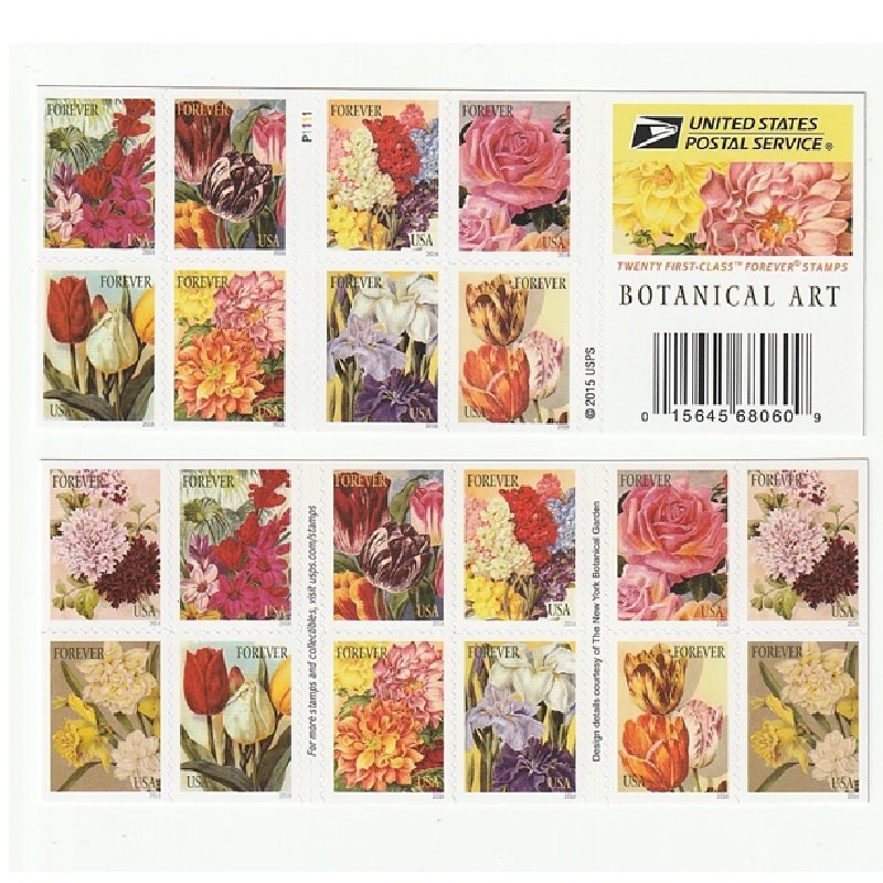 Botanical Art 2016, (Book of 20) - TWENTYSTAMPS