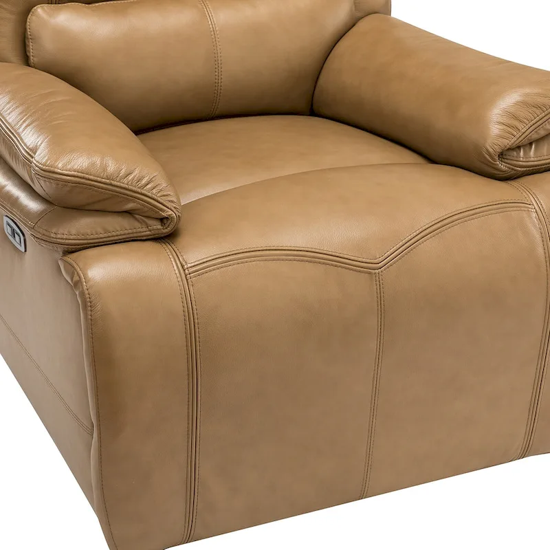 Mercedes Genuine Leather Power Recliner with Cushion Padded