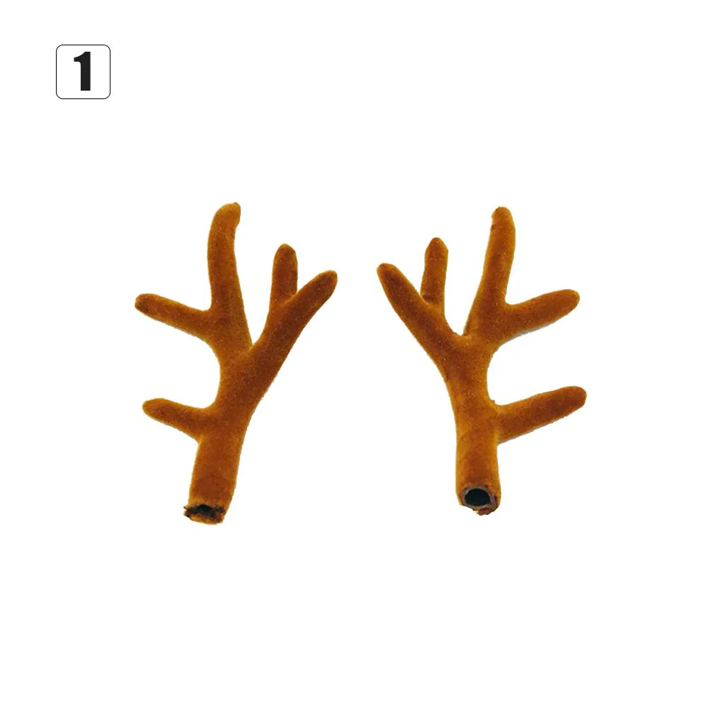 HULIANFU 2026  Christmas Simulation Antlers Headwear Brown Deer Horns Hair Band Headband Goth Halloween Cosplay Accessories Headdress - Deanwangkt
