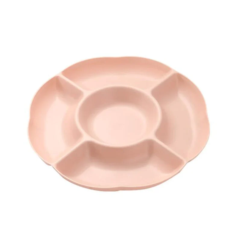 HULIANFU Multi-function Plastic Fruit Plate Dessert Tray Plate Snack Dish 6 Compartments - Deanwangkt