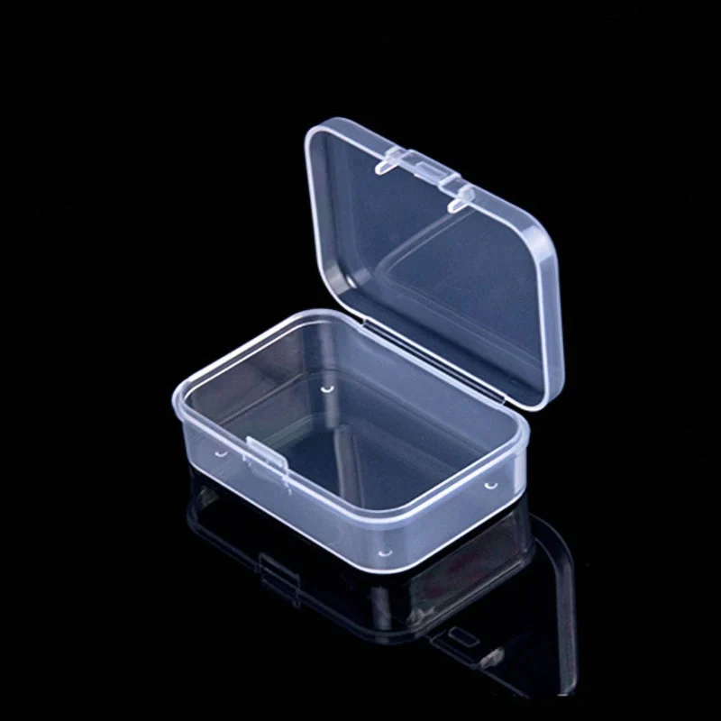 HULIANFU Mini Boxes Rectangle Clear Plastic Jewelry Storage Case Container Packaging Box for Earrings Rings Beads Collecting Small Items - Deanwangkt