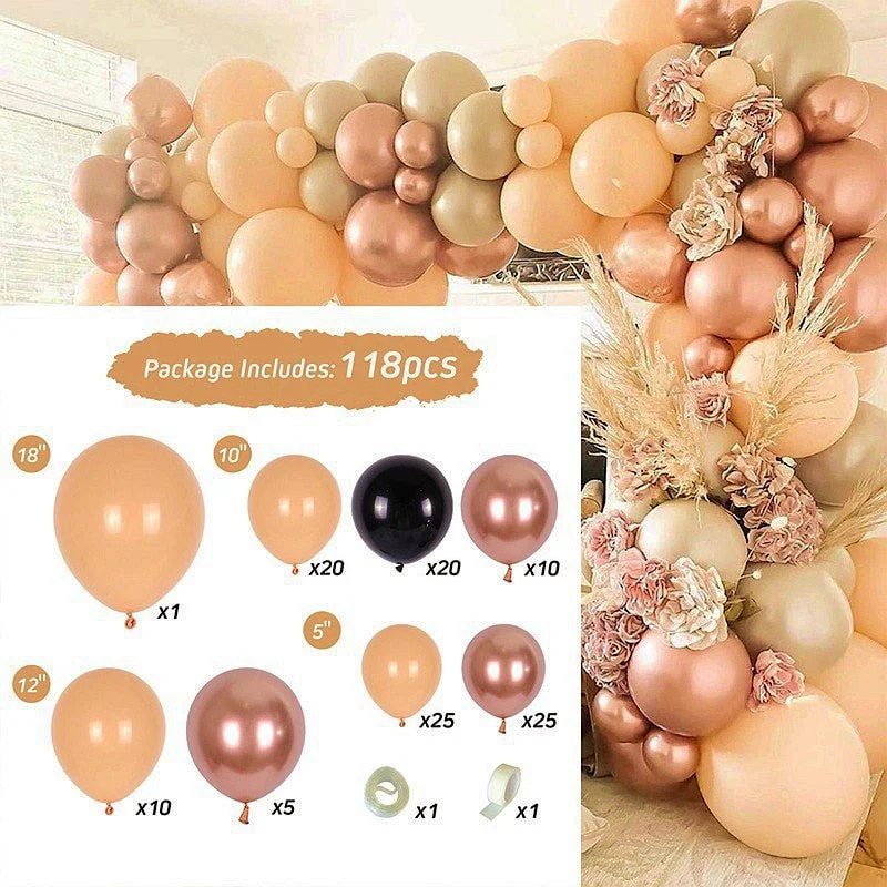 HULIANFU Macaron Pink Balloon Garland Arch Kit Wedding Birthday Party Decoration Kids Globos Rose Gold Confetti Latex Ballon Baby Shower - Deanwangkt