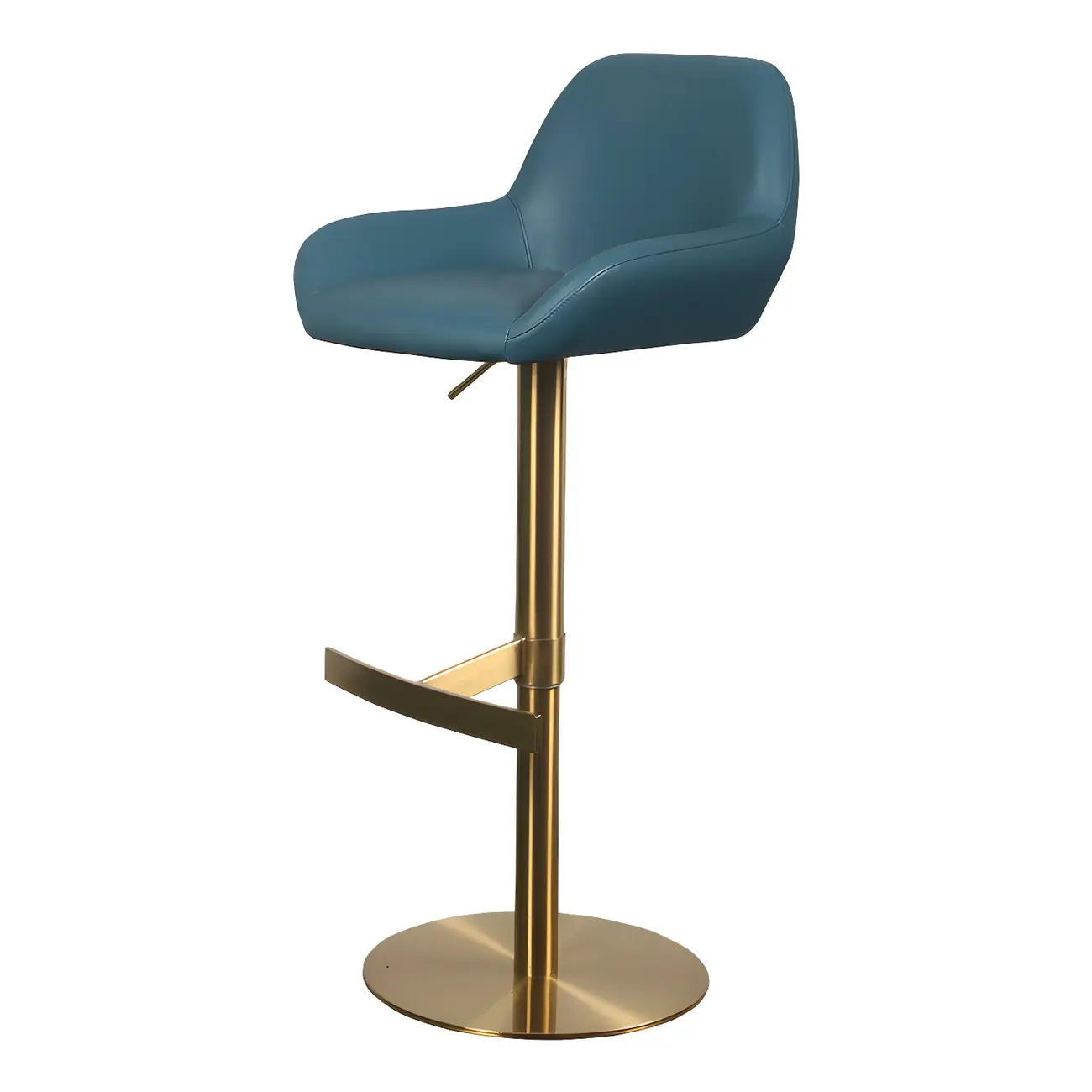 Glossy Metal Bucket Swivel Adjustable Bar Stools