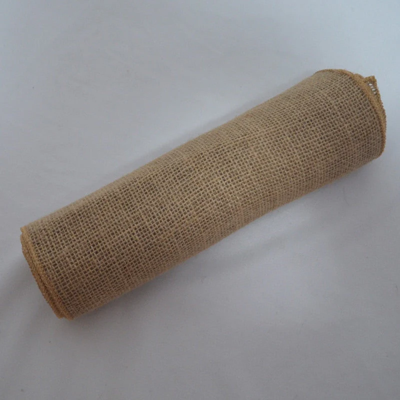 HULIANFU Jute Lace Burlap Table Runner Vintage Hessian Rustic Country Wedding Party Decor Christmas Dining Room Resturant Table Runners - Deanwangkt
