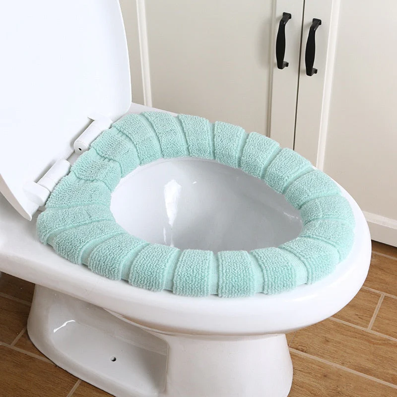 HULIANFU Toilet Seat Cover Warm Soft Acrylic Washable Mat Home Decor Closestool Mat Seat Case Toilet Lid Cover Accessories Bathroom Home - Deanwangkt