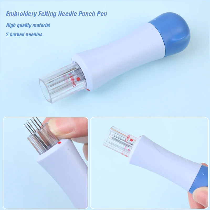 HULIANFU MIUSIE 16/25 Color Needle Felting Kit Wool Felting Tools Handmade Felt Needle Set 7pcs Pack Felting Fabric Materials Accessories - Deanwangkt