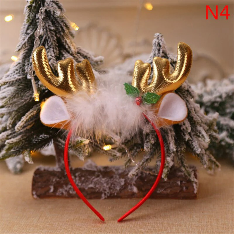 HULIANFU 2026  Christmas Headbands Santa Tree Elk Antlers Headband Kids Adult Headwear Reindeer Ornaments Christmas Decor Party Cosplay Gifts - Deanwangkt