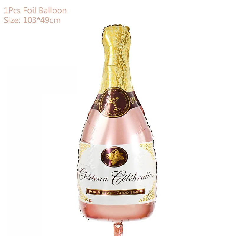 HULIANFU Rose Gold Wedding Birthday Party Balloons Happy Birthday Letter Foil Balloon Baby Shower Anniversary Event Party Decor Supplies - Deanwangkt