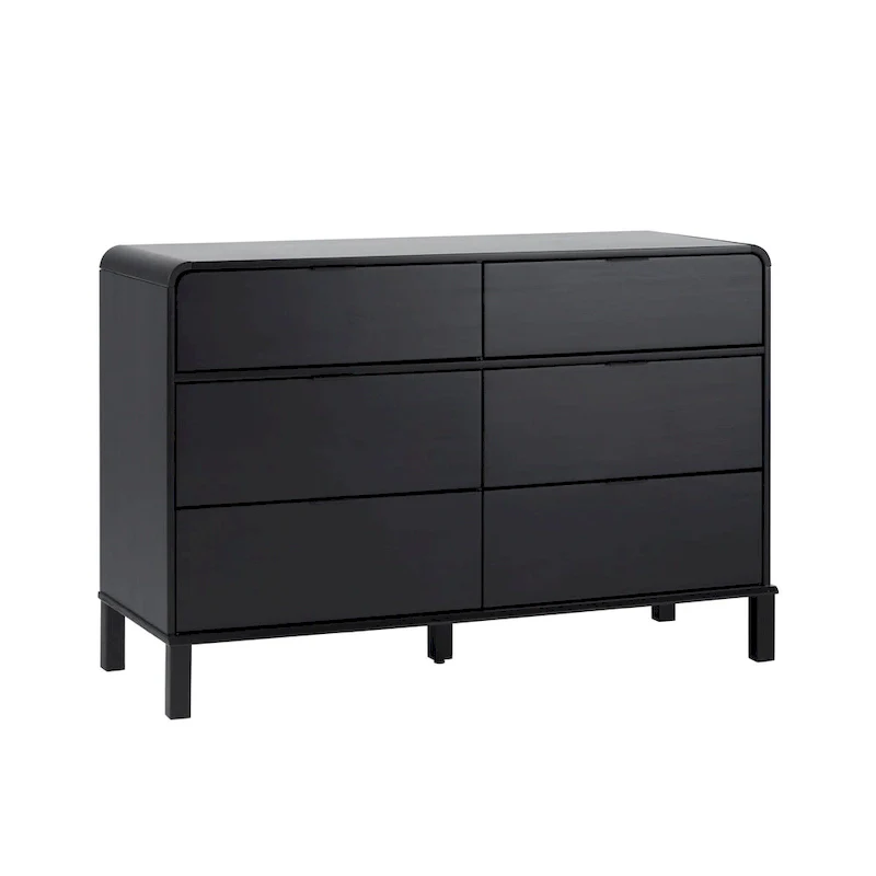 Middlebrook Curved Top Solid Wood 6-Drawer Dresser