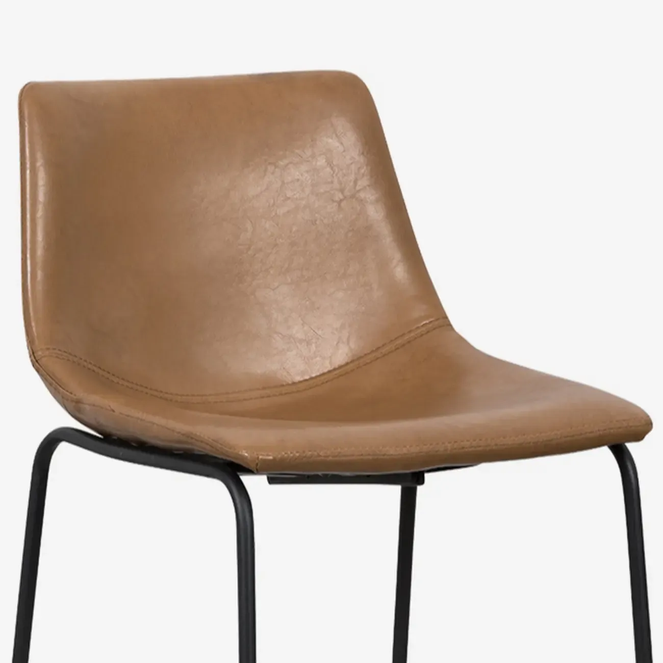 Modern Pedestal Upholstered Leather Counter Height Bar Stools