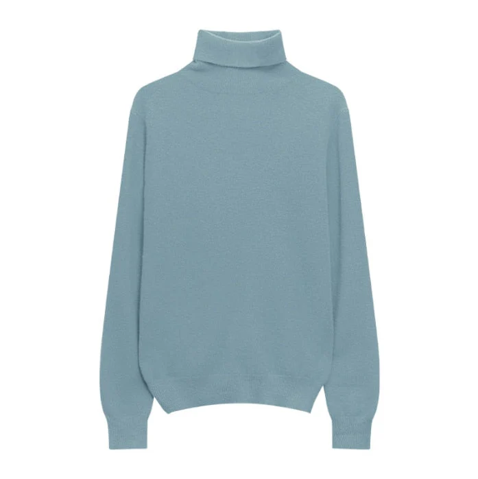 Hulianfu Winter High Quality Wwomen's Wool Sweater Solid Color High-neck Pullover Long-sleeved Knit Top - Deanwangkt