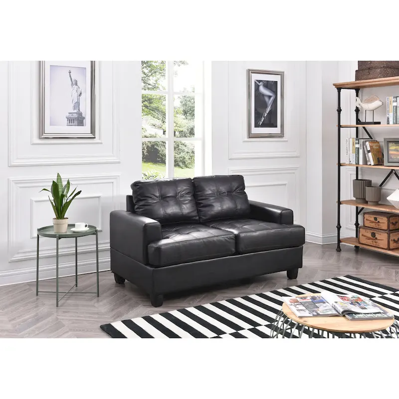 Sandridge Faux Leather Loveseat