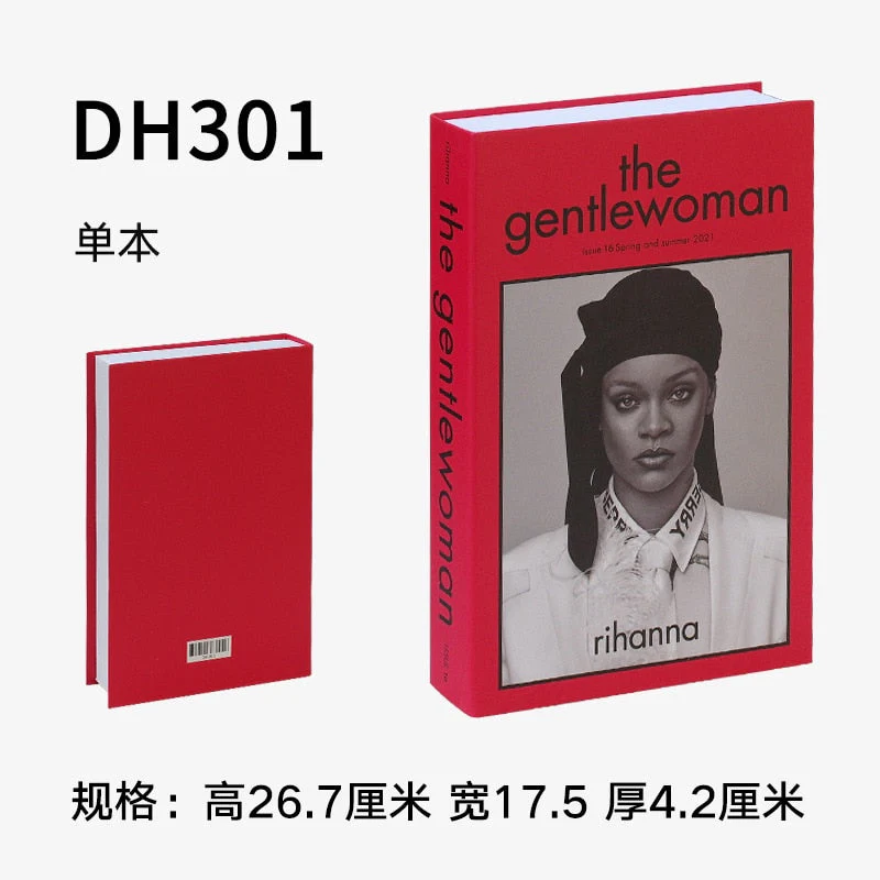 HULIANFU Ins Fashion Fake Books for Decoration Home Decor Coffee Table Book Simulation Prop Book Model Hotel Room Unopenable Box Book - Deanwangkt