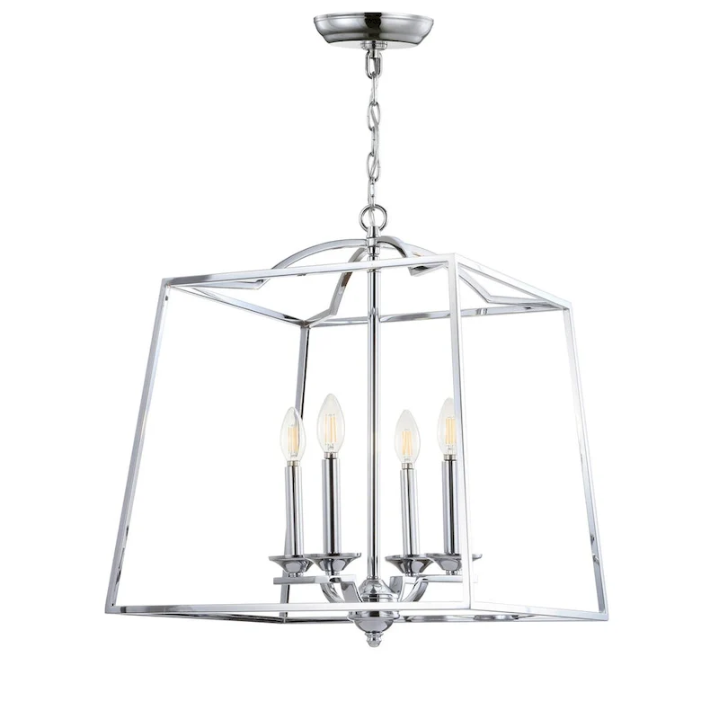 Virginia 14.5  3-light Metal LED Pendant, Chrome by JONATHAN Y