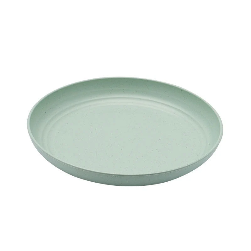 HULIANFU Kitchen Plastic Plates Wheat Straw Food Sauce Dish Taste Board Snack Fruit Plates Round Household Dishes Modern Dinner Plates - Deanwangkt