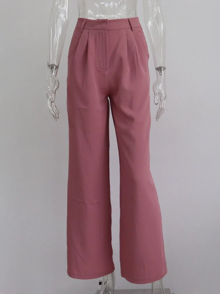 Women's Pants Female Clothing Streetwear Women High Waist Drape Premium Loose Wide Leg Pants Fashionable Temperament Wild - Deanwangkt