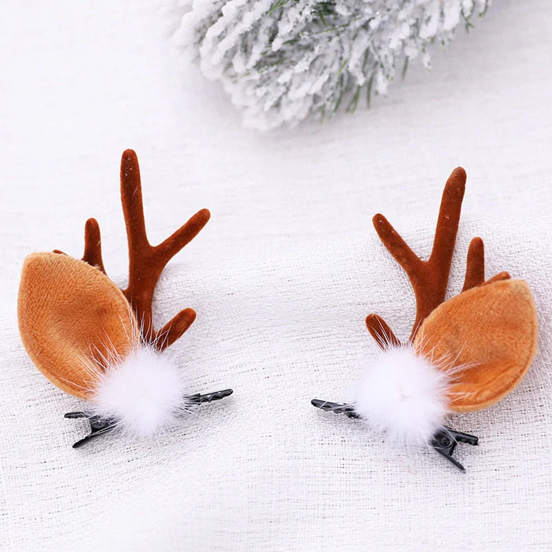HULIANFU 2026  Christmas Headband Adornment Cute Antler Festival Style Headband Reindeer Ornaments Party Horns Cosplay Accessories - Deanwangkt