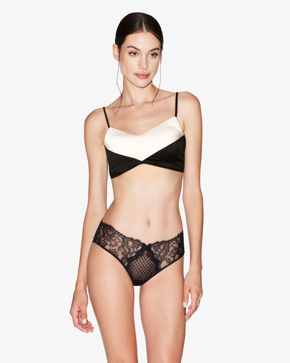 luxury 16 momme silk mulberry silk blend wireless bra, sexy French retro fixed-cup underwear